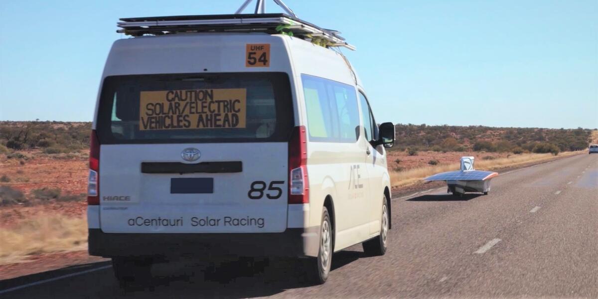 Driving a Gas-Powered Van in the Middle of a Solar Car Race