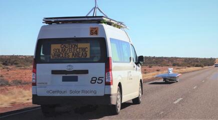 Driving a Gas-Powered Van in the Middle of a Solar Car Race