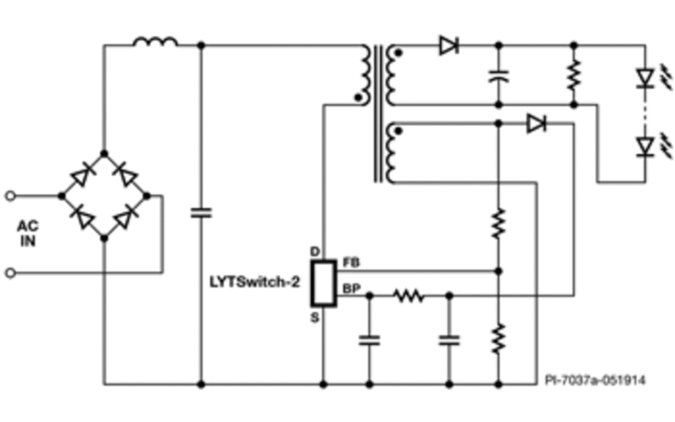 Figure 1. Typical Flyback Implementation – Not a Simplified Circuit.