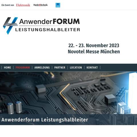 Anwenderforum Leistungshalbleiter