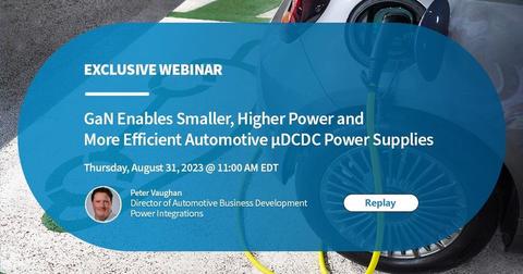PI Webinar - PowiGaN Enables More Efficient Power Supplies for Electric Vehicles